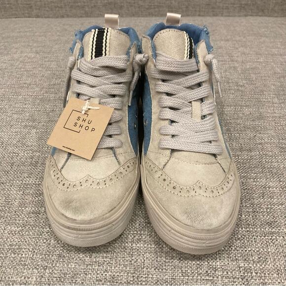 NEW Shu Shop Paulina Women’s Sneakers in Denim Brand New in Box Size 7 - Picture 2 of 3